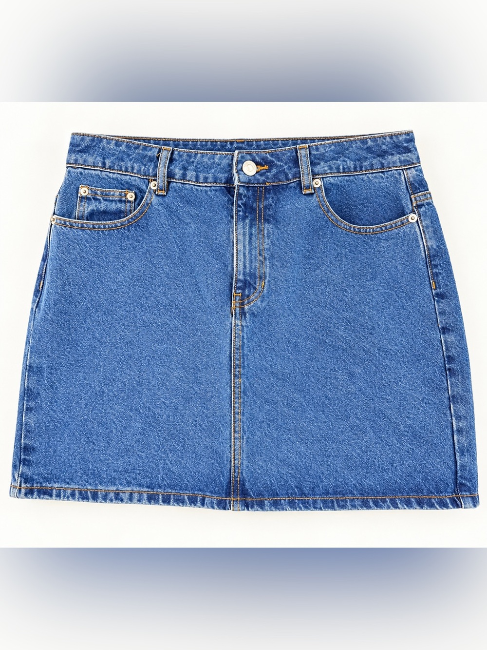 French Connection Blue Denim Mini Skirt Size 10